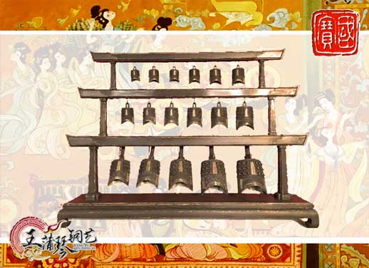 山東客戶定制17件古編鐘，迎賓編鐘古樂(lè)